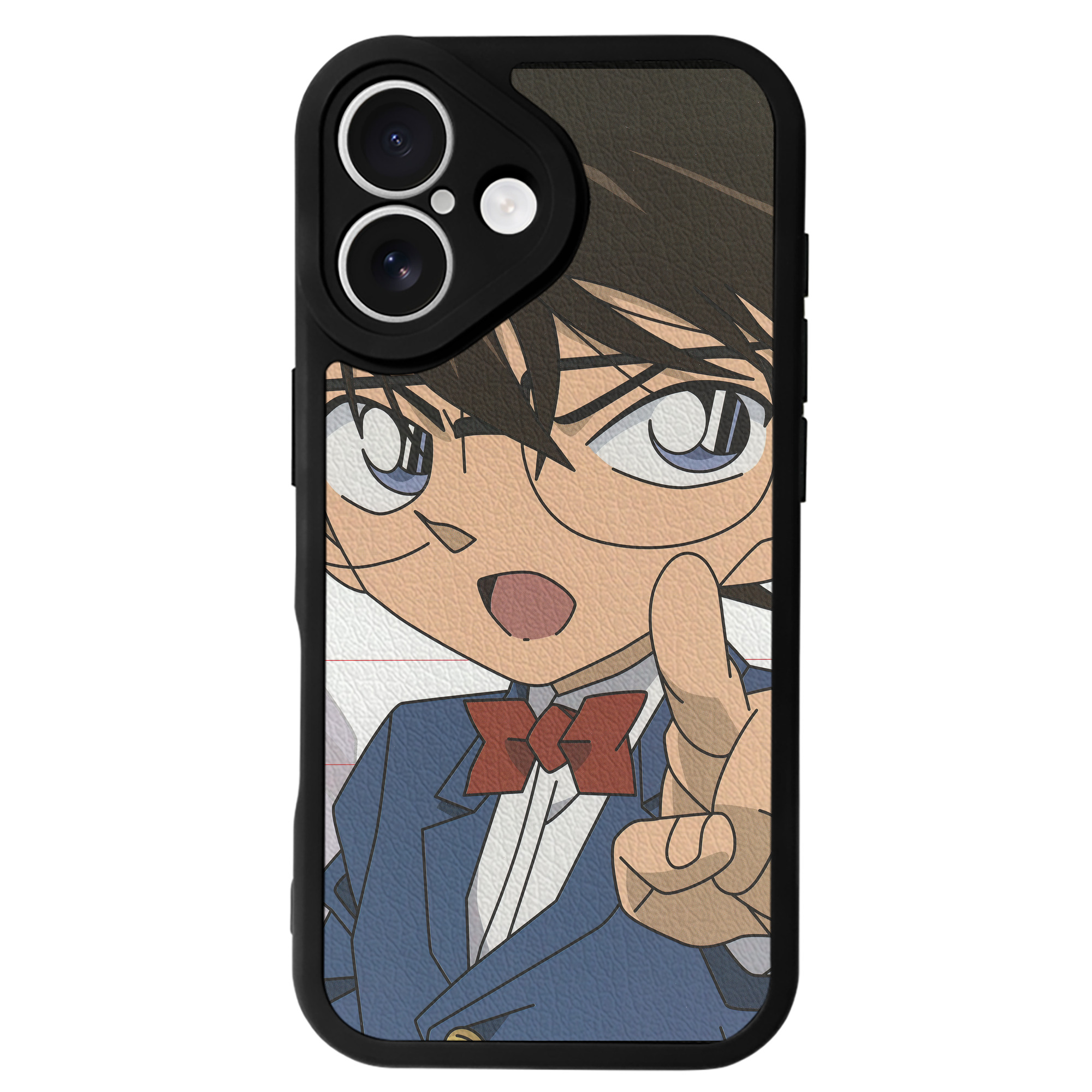 （画像用） 名探偵コナン Detective Conan 【iPhone 16シリーズ対応】シリコンスマホケース（レザー調） 材質：シリコン